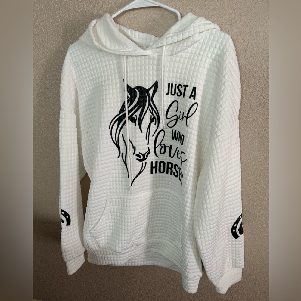 Just a girl who loves to ride horses sweatshirt